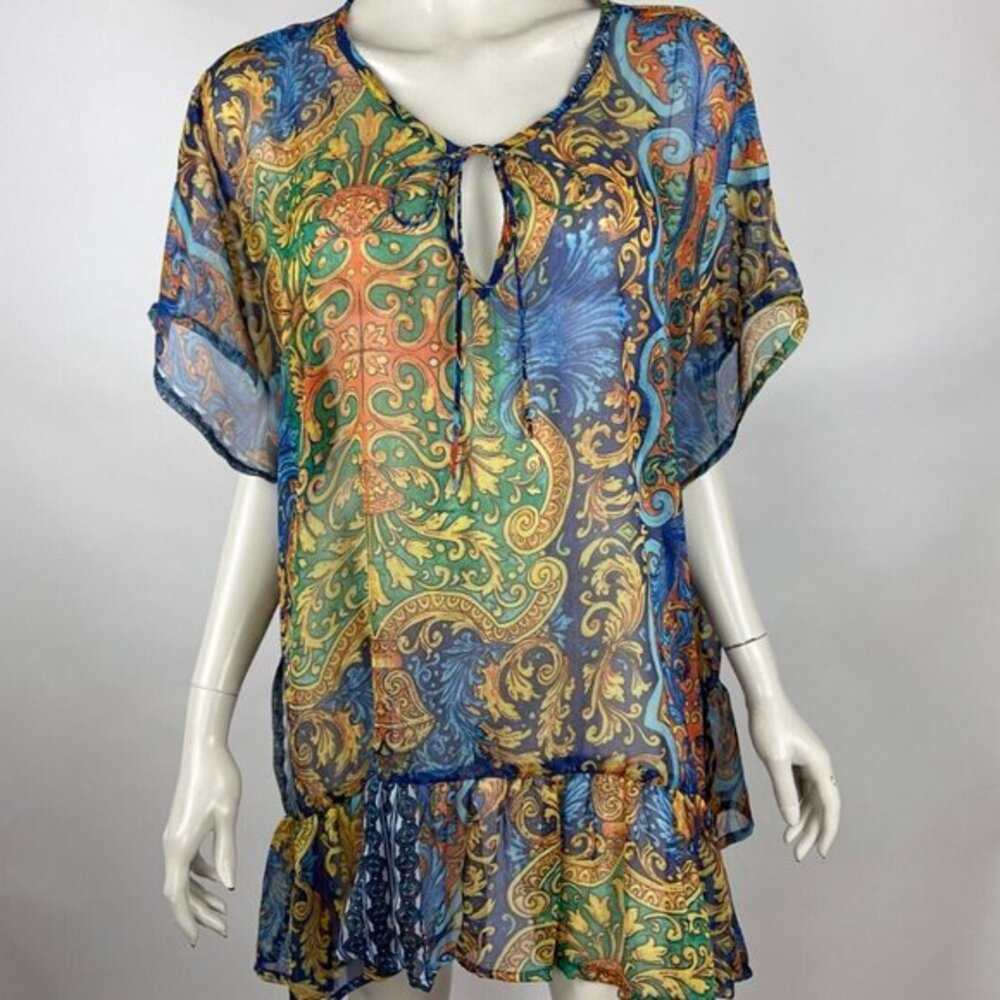 Antica Sartoria‎ Giacomo Cinque Tunic Women One Size Art to Wear Swim Cover Top
